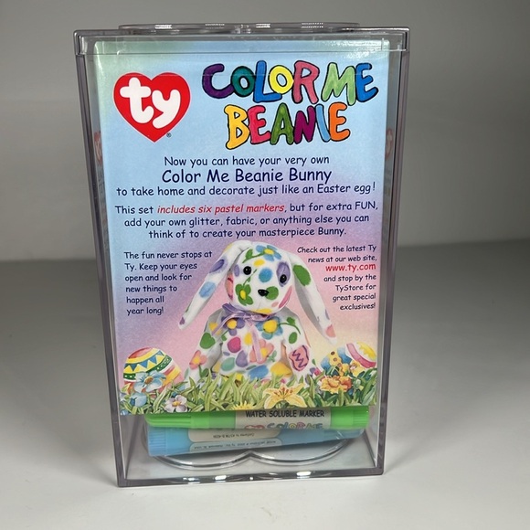 TY “Color Me Beanie” Bunny Rabbit NWT in Case - Picture 3 of 9